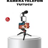 MiraLive Video Çekim Kiti Tripod LED Işık Harici Mikrofon ve Bluetooth Kumanda Seti - Renkli - standart
