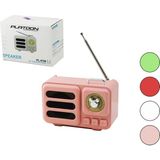 MiraLive Wireless Hoparlör - Speaker - Radyo Işıklı USB Şarjlı Renkli Kasa - Bronz Çerçeve USB - Dc 5V - Tf (4887) - 1