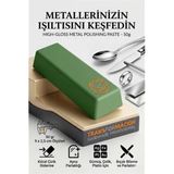 MiraLive Yeşil Cila 50GR Çelik, Platin, Beyaz Altın, Titanyum ve Krom Ayna Parlaklığı Parlaklık Macunu 723043 - Çok Renkli