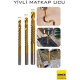 MiraLive Yivli Matkap Ucu Hss Spiral Yivli Kademeli Matkap Ucu Metal Ahşap Plastik 5-8 mm 722459 - Çok Renkli