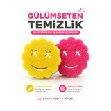 miraluni Çift Taraflı Gülen Yüz Bulaşık Süngeri Yumuşak ve Ovucu Yüzey Mutfak Temizlik Süngeri