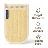 Miraluni Doğal Kabak Lifi Banyo Eldiveni – Cilt Arındırıcı, Peeling Etkili, Spa Kalitesinde Duş Kesesı - Kabak Lifi Kese