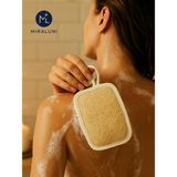 Miraluni Doğal Kabak Lifli Banyo Kesesi – Cilt Temizleme ve Peeling Lifi, Vücut Arındırıcı Kese - Krem Rengi