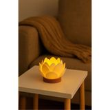 Miralux Lotus Çiçeği Tasarımlı Dekoratif Plastik Led Mumluk Tealight - Sıcak ve Zarif Işık