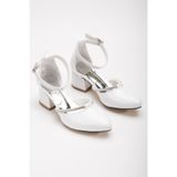 miram shoes Kız Çocuk Beyaz Rugan Abiye Ayakkabı