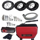 Miran Kanal Açma Makinesi 750 Watt Güçlü 16/19/22'li Set Uzunluk Tıkalı Gider Açma