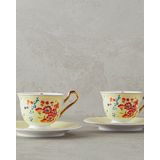 Miranda New Bone China Kahve Fincan Takımı 4 Parça 2 Kişilik Açık Sarı