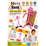 Miranino Ahşap Eğitici Oyuncak Montessori Çöp Adam Ahşap Oyuncak Ahşap Yapboz Aktivite Eğitici Oyuncak Ahşap - Pembe