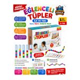 Miranino Eğlenceli Tüpler Ahşap Stantlı Eğitici, Motor Gelişimi Görsel Algılama El Göz Becerisi Kutu Oyunu
