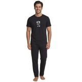 Mirano 8109 Penye Erkek Yazlık Kısa Kollu Cepli Pijama Takımı, Lacivert, L