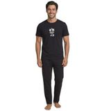 Mirano 8109 Penye Erkek Yazlık Kısa Kollu Cepli Pijama Takımı, Lacivert, XL