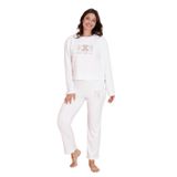 Mirano 9010 Havlu Kumaş Ayıcık Nakışlı Kışlık Kadın Eşofman Pijama Takımı