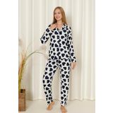 Mirano 9508 Kalpli Milan Yumuşak Kumaş Boydan Düğmeli Kadın Pijama Takımı