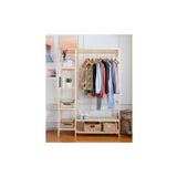 Mirapet Mira Ahşap Ahşap Ayaklı Askı Elbise Askısı Çok Amaçlı Dolap Gardırop 96x160x30 Cm