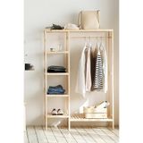Mirapet Mira Ahşap Ahşap Ayaklı Askı Elibse Askısı Çok Amaçlı Dolap Gardrop 96x144x30 Cm