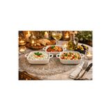Miras Home 3 Adet Porselen Kulplu Kare Meze Kahvaltılık ve Sunum Tabağı