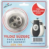 Miras Home Demlik Içi Sök Tak Çay Süzgeci, Dayanıklı ve Pratik Paslanmaz Çelik Demlik Süzgeci - 1 Adet