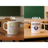 Miras Home Öğretmenler Günü Için Kişiye Özel Isim Baskılı Kupa Bardak, Öğretmene Hediyelik Kupa Fincan - Beyaz - 300 ml