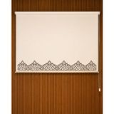 Miras Serisi | Nakş-ı Zarif Lazer Kesim CNC Desenli Stor Perde | İmza 45 Oval Metal Çıtalı, Ölçüye Özel Dekoratif Pencere Perdesi (200x200)