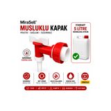MİRASEL 5 litre Su, Antifiriz, Alkol, İPA İzopropil Alkol Bidonu MUSLUKLU KAPAĞI,Sızdırmaz ve Düzenli Akış (Sadece Musluklu Kapak gönderilir)
