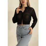 miratriko cift yön fermuarlı ajurlu yazlık hırka-modern trend%100 pamuk