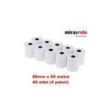 MİRAY 80mmx60Metre Termal Pos Rulosu 40 Adet
