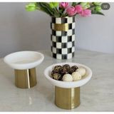 Miray Ayaklı Mermer Kase 15 cm