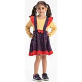 Miray Pazen Çocuk Sonbahar ve Kışlık Salopet Etek Çıtır Desen Mor Mor - 2 - 3 Yaş
