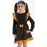 Miray Pazen Çocuk Sonbahar ve Kışlık Salopet Etek Çıtır Desen Siyah Syh - 4 - 5 Yaş