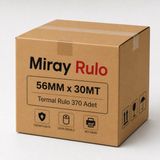 Miray Rulo 56MMx30MT - 1 Koli 370 Adet (37 Paket)- Yazarkasa Termal POS Rulosu - Yerli Üretim - Tam Metraj Garantili