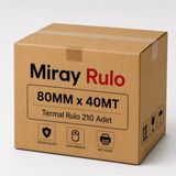 Miray Rulo 80MMX40MT - 1 Koli 210 Adet (21 Paket)- Yazarkasa Termal Pos Rulosu - Yerli Üretim - Tam Metraj Garantili