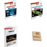 Miray Yayınları Miray Lgs 8. Sınıf Matematik Fen Bilimleri ve Türkçe Denemeleri 3lü Set + Telefon Standı
