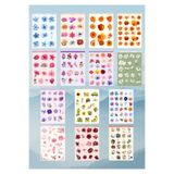 MirayDesign 14'lü Çiçek Temalı 12*17 Cm Sticker Seti/bullet Journal, Scrapbook, Ajanda, Planlayıcı, Defter Için