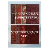 MirayDesign A6 BOYUTUNDA 17'Lİ OTANTİK HALI DESEN YAPIŞKANLI SCRAPBOOK KAĞIT SETİ (ARAPÇA SABIR ŞÜKÜ DUA TEVEKKÜL YAZILI STİCKER HEDİYELİ)