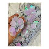 miraylahobi 20 mm (2 cm) Hologram/Yanardöner Pul Çanta, Supla, Patik Pulu 25 gr No:12 Lila Pembe Yanardöner