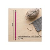 miraylahobi Renkli Metal Gagalı Şiş / Tunus İşi Tığ 25 cm (No: 2.5 mm) - 1 Adet