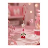 MİRAZ TASARIM MİNİ Kirazlı Telefon Charmı Kawaii Cherry Phone Charm Kamera Charmı Çanta Charmı Y2K Aksesuar Kore Tarzı Telefon Süsü