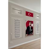 MİRAZAWALL Atatürk Köşesi Çerçeve Görünümlü Tek Parça Duvar Duvar Kağıdı
