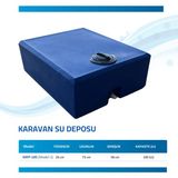 Mircan Mavi Su Deposu 100 Lt Dayanıklı Polietilen Malzeme ile Karavan Kullanımı İçin