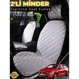 Mircem Audi A1 Uyumlu 2'Li Süet Oto Koltuk Minderi | Terletmez | Universal | Oto Aksesuar | A3 Gri