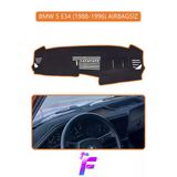 Mircem Bmw E34 Airbagsiz (1988-1996) Torpido Örtüsü | Güneşten Korur | Kolay Montaj | Tam Uyum | C94 Kahverengi