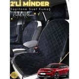 Mircem Citroen C4x Uyumlu 2'Li Süet Oto Koltuk Minderi | Terletmez | Universal | Oto Aksesuar | A2 Siyah