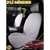 Mircem Citroen C4x Uyumlu 2'Li Süet Oto Koltuk Minderi | Terletmez | Universal | Oto Aksesuar | A3 Gri