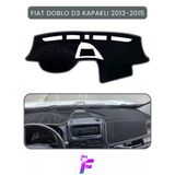 Mircem Fıat Doblo D3 (2013-2015) Kapaklı Uyumlu Torpido Örtüsü | Araca Özel Üretim | Kolay Montaj |Tb8 Gri