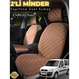 Mircem Fiat Doblo Uyumlu 2'Li Süet Oto Koltuk Minderi | Terletmez | Universal | Oto Koltuk Kılıfı | A5 Kahverengi