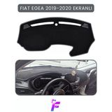 Mircem Fıat Egea (2019-2020) Ekranlı Uyumlu Torpido Örtüsü | Çatlama Ve Isıya Karşı Tam Koruma | Tb20 Gri