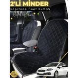 Mircem Fiat Linea Uyumlu 2'Li Süet Oto Koltuk Minderi | Terletmez | Universal | Oto Aksesuar | A2 Siyah