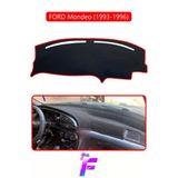 Mircem Ford Mondeo (1993-1996) Araca Özel Torpido Örtüsü | Kolay Montaj | Güneşten Korur | Tam Uyum| F21 Kırmızı