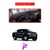 Mircem Ford Ranger (2011-2019) Uyumlu Torpido Örtüsü | Yansıma Önleyici | Kolay Montaj | Tam Koruma | F33 Kırmızı