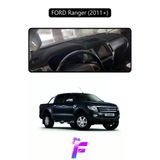Mircem Ford Ranger (2011-2019) Uyumlu Torpido Örtüsü | Yansıma Önleyici | Kolay Montaj | Tam Koruma | F36 Siyah